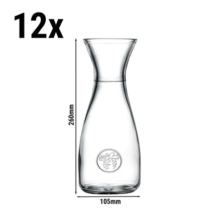 (12 pcs) Glass Carafe - GGM Gastro Bacchus - 1L