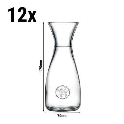 (12 pcs) Glass Carafe - GGM Gastro Bacchus - 250ml