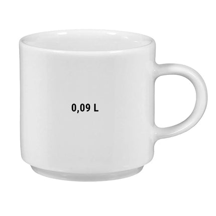 (12 pcs) SELTMANN WEIDEN | Mocha cup – Savoy – 90 ml demitasse espresso – White porcelain