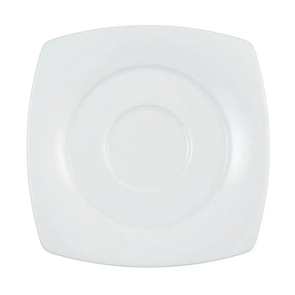 (12 pcs) SELTMANN WEIDEN | Savoy Espresso Saucer – Square – 145 mm – White Porcelain