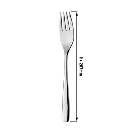 (12 pcs) Table fork - GGM Gastro Aleria - 18/10 stainless steel - 207mm