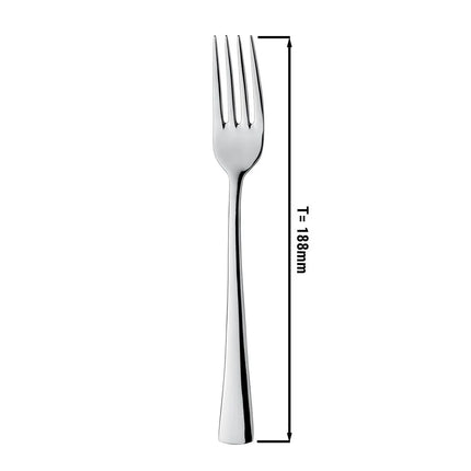 (12 pcs) Table fork GGM Gastro Alessandra - 18/10 stainless steel - 188mm
