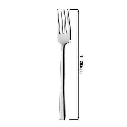 (12 pcs) Table fork - GGM Gastro Giancarlo - 18/10 stainless steel - 205mm - Mirror