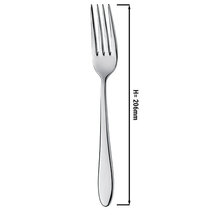(12 pcs) Table fork - GGM Gastro Leandro - 18/10 stainless steel - 206mm
