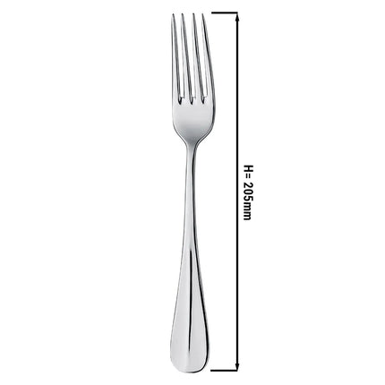 (12 pcs) Table fork GGM Gastro Milo - 18/10 stainless steel - 205mm