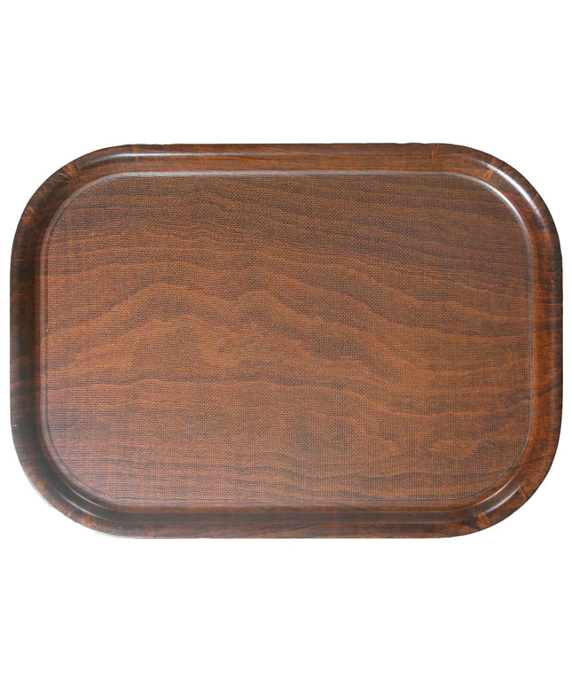 (12 pieces) CAMBRO | Beech Wood Serving Tray – Non-Slip – Rectangular – Basil Green – 750×480 mm