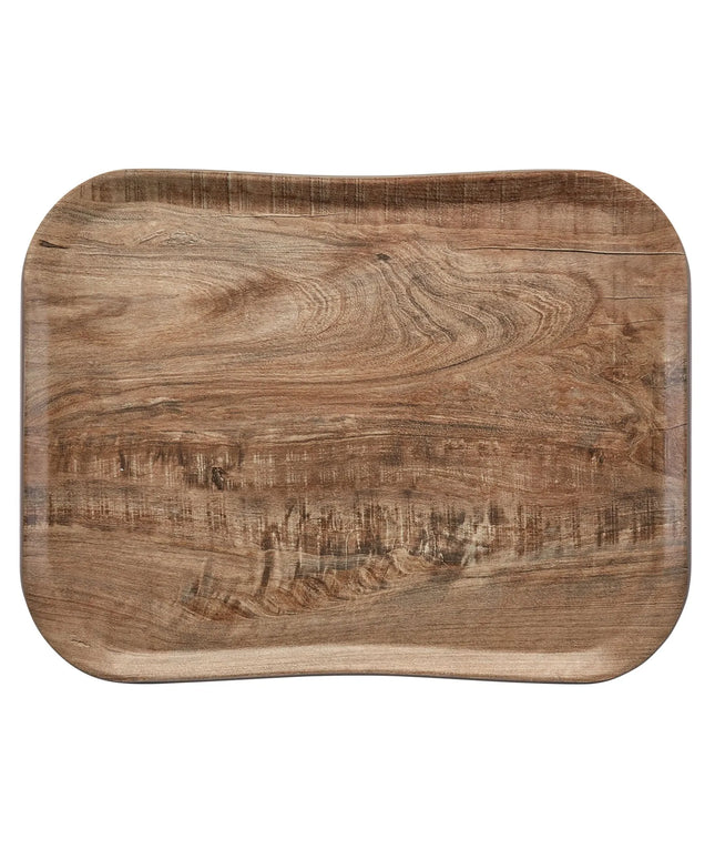 (12 pieces) CAMBRO | CENTURY™ Fibreglass Serving Tray – 430×330 mm – Light Olive Wood Effect