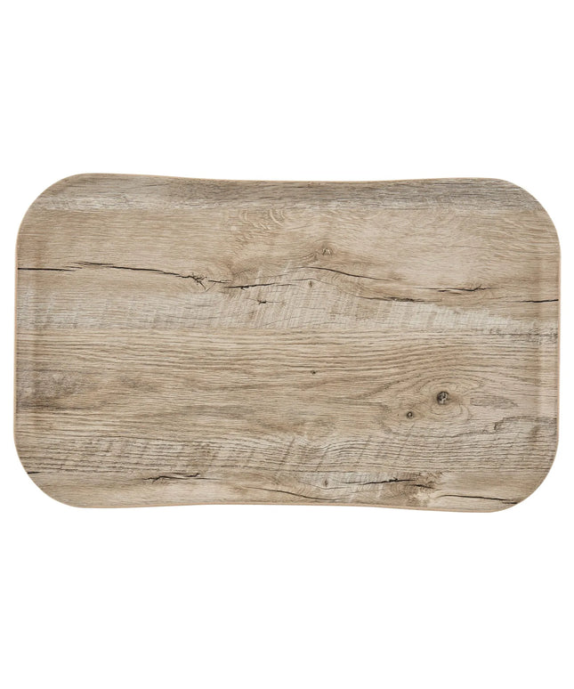 (12 pieces) CAMBRO | CENTURY™ Fibreglass Serving Tray – 530×370 mm – Light Oak Wood Effect