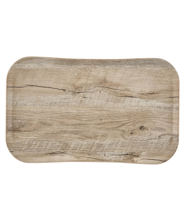 (12 pieces) CAMBRO | CENTURY™ Fibreglass Serving Tray – GN 1/1 530×325 mm – Light Oak Wood Effect