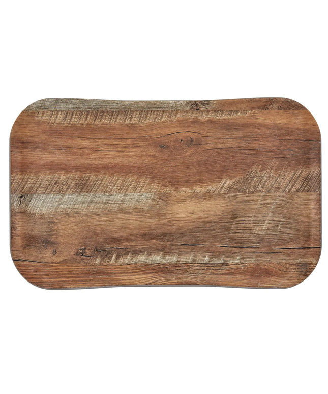 (12 pieces) CAMBRO | CENTURY™ Fibreglass Serving Tray – GN 1/1 530×325 mm – Oak Brown Wood Effect