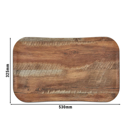 (12 pieces) CAMBRO | CENTURY™ Fibreglass Serving Tray – GN 1/1 530×325 mm – Oak Brown Wood Effect