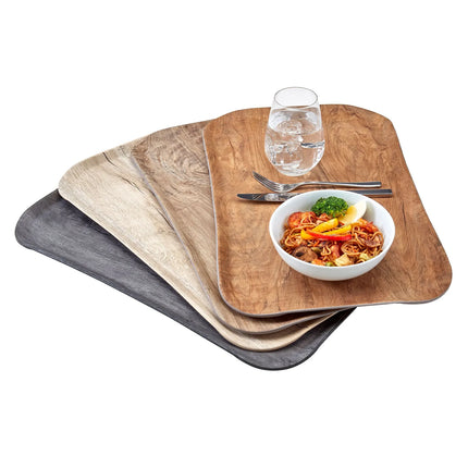 (12 pieces) CAMBRO | CENTURY™ Fibreglass Serving Tray – GN 1/1 530×325 mm – Oak Brown Wood Effect