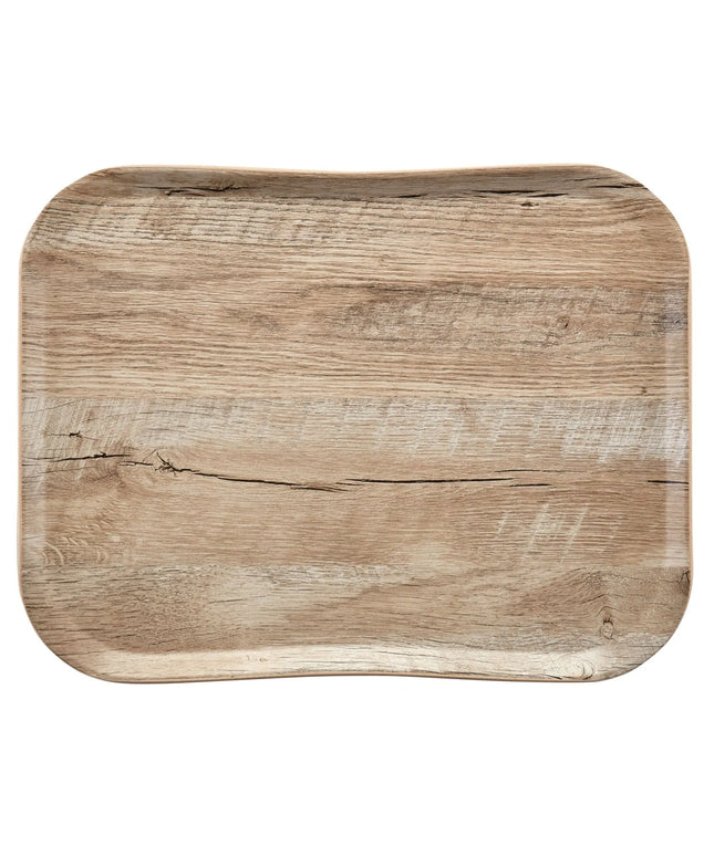(12 pieces) CAMBRO | CENTURY™ Fibreglass Serving Tray – GN 1/2 325×265 mm – Light Oak Wood Effect