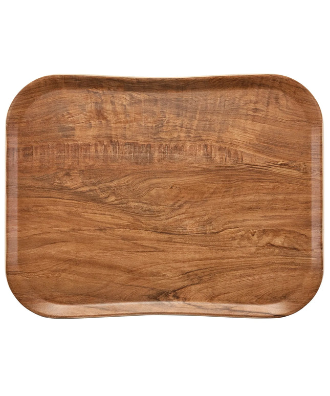 (12 pieces) CAMBRO | CENTURY™ Fibreglass Serving Tray – GN 1/2 325×265 mm – Olive Brown Wood Effect