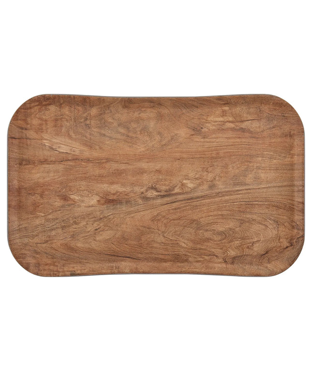 (12 pieces) CAMBRO | CENTURY™ Fibreglass Serving Tray – Olive Brown Wood Effect – GN 1/1 530×370 mm – Dishwasher safe