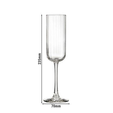 (12 pieces) LIBBEY | LINEAR - Champagne glass - 222ml