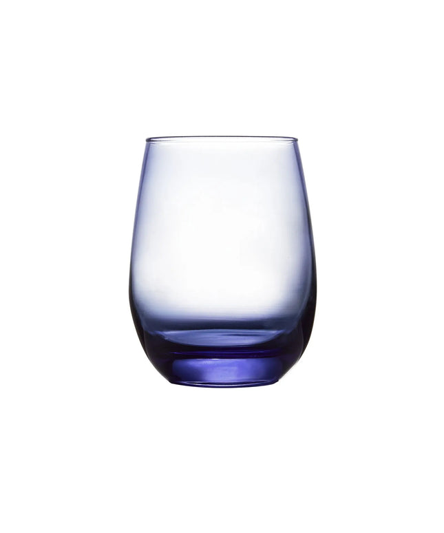 (12 pieces) LIBBEY | STEMLESS - Wine glass - 451ml - Blue