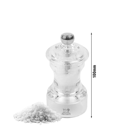 (12 pieces) PEUGEOT| Bistro Salt Mill – 10 cm - Hardened Steel - Ø4 mm Salt - No Sea Salt