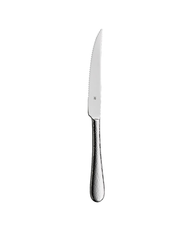 (12 pieces) WMF | Sitello Pizza Knife – 18/10 Stainless Steel - 235 mm - Polished - Hammered Finish - Monobloc
