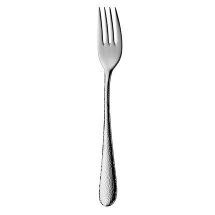 (12 pieces) WMF | Sitello Table Fork – 18/10 Stainless Steel - 206 mm - Polished - Hammered Finish