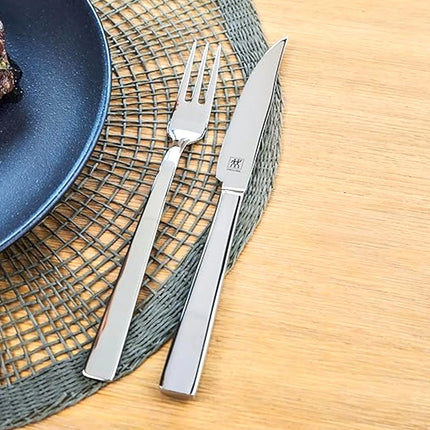 (12 pieces) ZWILLING | Steak Knife & Fork Set – 18/10 Stainless Steel - Wooden Box
