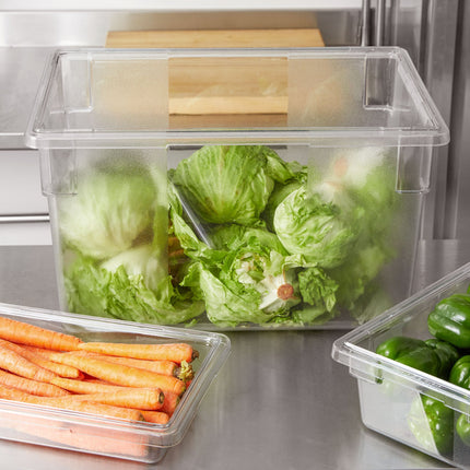 Hộp đựng thực phẩm nhựa polycarbonate trong suốt Rubbermaid FG330100CLR - 66 x 46 x 38 cm