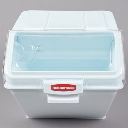 Thùng đựng nguyên liệu để kệ Rubbermaid® FG9G5800WHT ProSave 48 lít / 200 cup màu trắng nắp trượt kèm muỗng