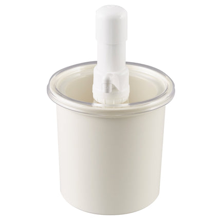 Bộ bình phân phối gia vị cách nhiệt Cambro ColdFest 1,6 lít màu trắng kèm vòi bơm đầu cố định và nắp