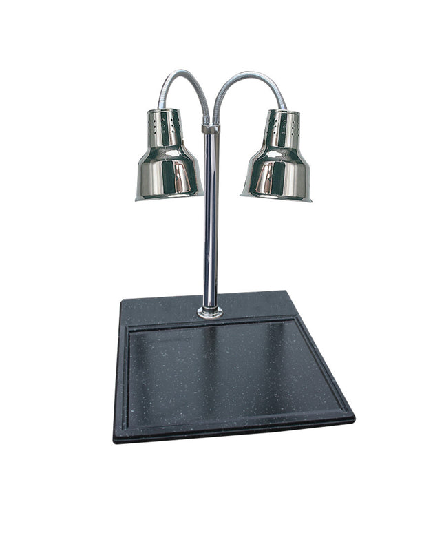 Trạm cắt thịt đèn sưởi 2 bóng Hanson Heat Lamps DLM/600/CC/ST/BR 51 x 61 cm, thép không gỉ, có tấm chắn