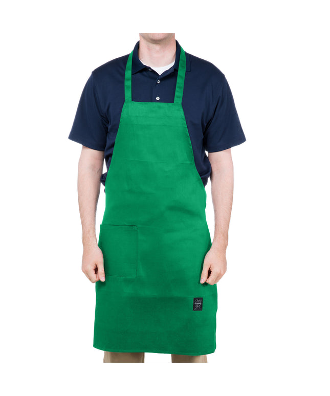 Tạp dề yếm vải poly-cotton có thể tùy chỉnh Chef Revival xanh lá, 1 túi