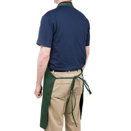 Tạp dề yếm vải poly-cotton có thể tùy chỉnh Chef Revival xanh lá đậm, 1 túi