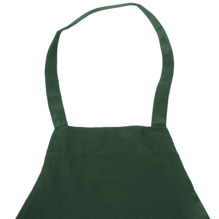 Tạp dề yếm vải poly-cotton có thể tùy chỉnh Chef Revival xanh lá đậm, 1 túi