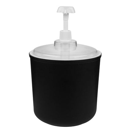 Bộ bình phân phối gia vị dạng bơm cách nhiệt Carlisle 1,9 lít màu đen