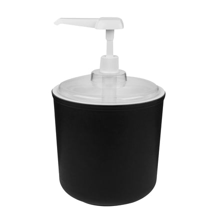 Bộ bình phân phối gia vị dạng bơm cách nhiệt Carlisle 1,9 lít màu đen