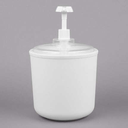 Bộ bình phân phối gia vị dạng bơm cách nhiệt Carlisle Coldmaster Coldcrock 1,9 lít màu trắng