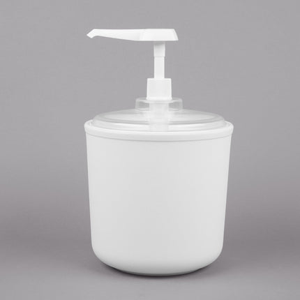 Bộ bình phân phối gia vị dạng bơm cách nhiệt Carlisle Coldmaster Coldcrock 1,9 lít màu trắng