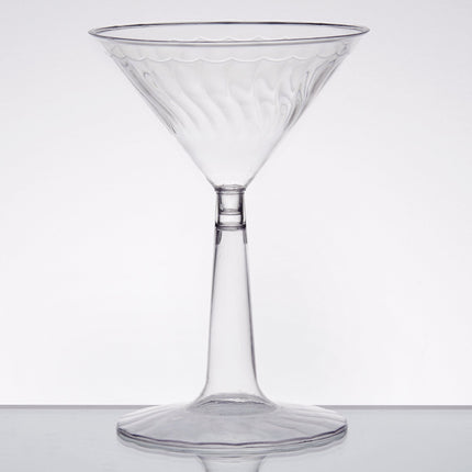 Ly martini nhựa 2 mảnh Fineline Flairware 2306-CL 177 ml đế trong - Thùng 144 cái