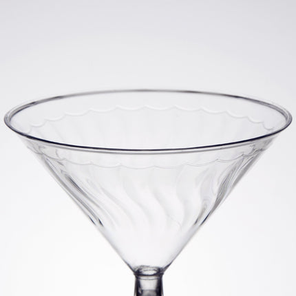 Ly martini nhựa 2 mảnh Fineline Flairware 2306-CL 177 ml đế trong - Thùng 144 cái