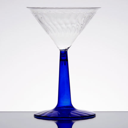 Ly martini nhựa 2 mảnh Fineline Flairware 2306-BL 177 ml đế xanh cobalt - Thùng 96 cái