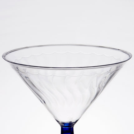 Ly martini nhựa 2 mảnh Fineline Flairware 2306-BL 177 ml đế xanh cobalt - Thùng 96 cái