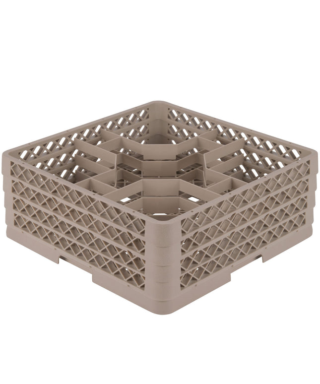 Giá đựng ly 5 ngăn màu be Vollrath Traex® Rack Max TR13KKKK cỡ đầy đủ cao 19,4 cm kèm 4 ngăn nối