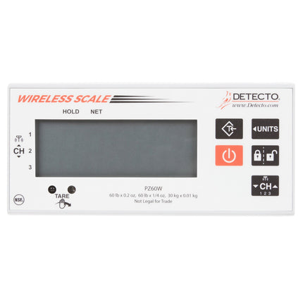 Cân pizza Cardinal Detecto PZ60W 27,2 kg thép không gỉ với không dây màn hình số và trừ bì không chạm