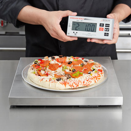 Cân pizza Cardinal Detecto PZ60W 27,2 kg thép không gỉ với không dây màn hình số và trừ bì không chạm