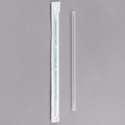 Ống hút lạnh nhựa phân hủy có bọc trong suốt Eco-Products EP-ST780 20 cm - Gói 300 cái