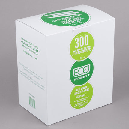 Ống hút lạnh nhựa phân hủy có bọc trong suốt Eco-Products EP-ST780 20 cm - Gói 300 cái