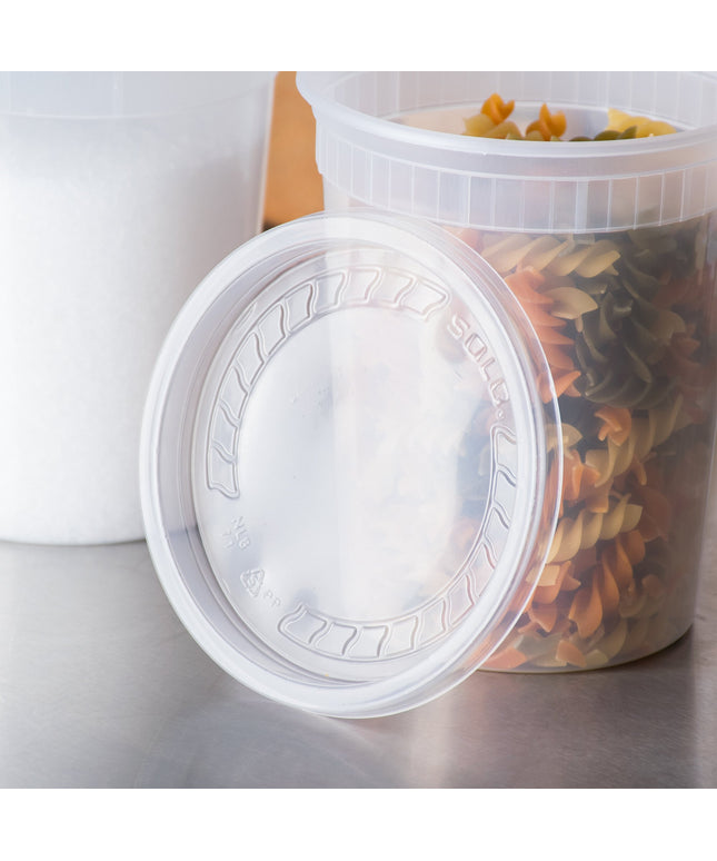 Nắp nhựa PP lõm trong suốt Solo MicroGourmet - Thùng 500 cái
