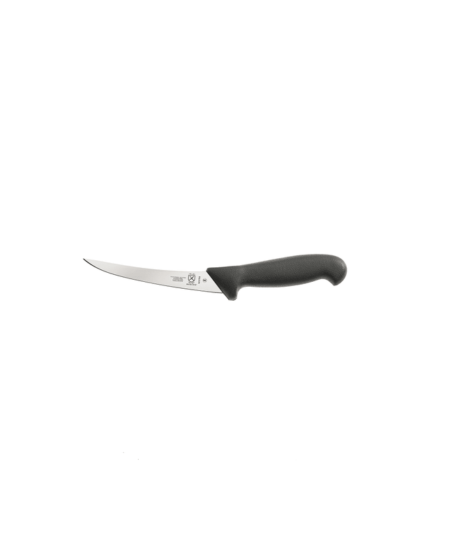 Mercer Culinary M13703 Dao Rọc Xương Cong 15 cm Cán Nhựa Nylon Kết Cấu Đen, Thép Đức Carbon Cao