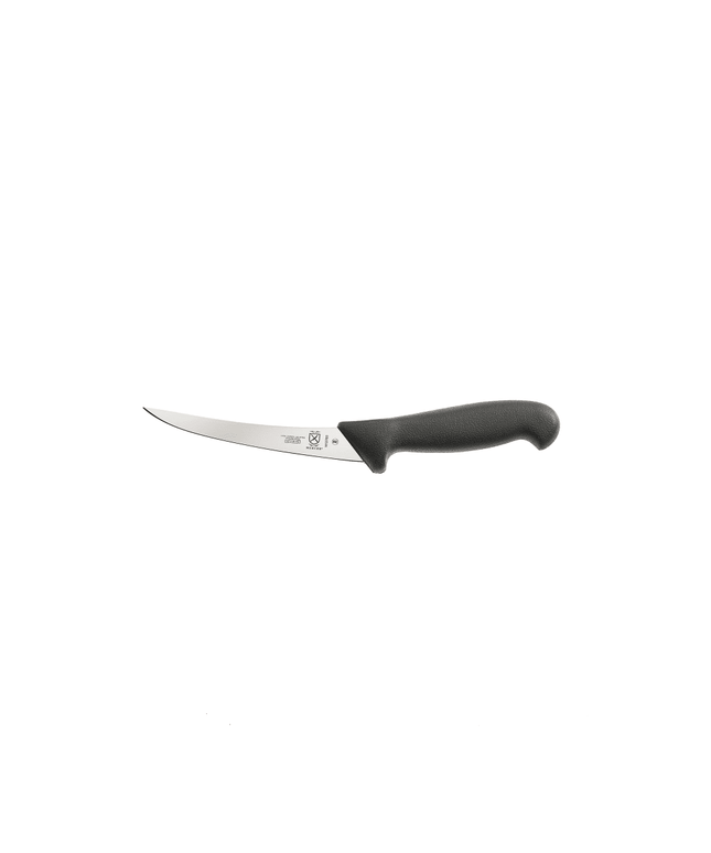 Mercer Culinary M13704 Dao Rọc Xương Cong Bán Linh Hoạt 15 cm Cán Nylon Đen Vân Nổi, Thép Đức Carbon Cao