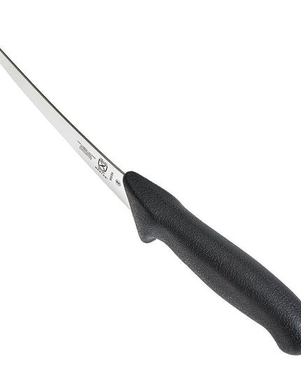Mercer Culinary M13704 Dao Rọc Xương Cong Bán Linh Hoạt 15 cm Cán Nylon Đen Vân Nổi, Thép Đức Carbon Cao