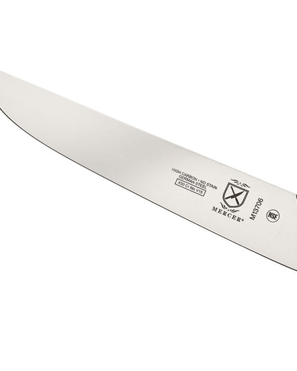 Dao Làm Thịt Châu Âu Mercer Culinary M13706 21cm Cán Nylon Cứng Đen Thép Đức Carbon Cao